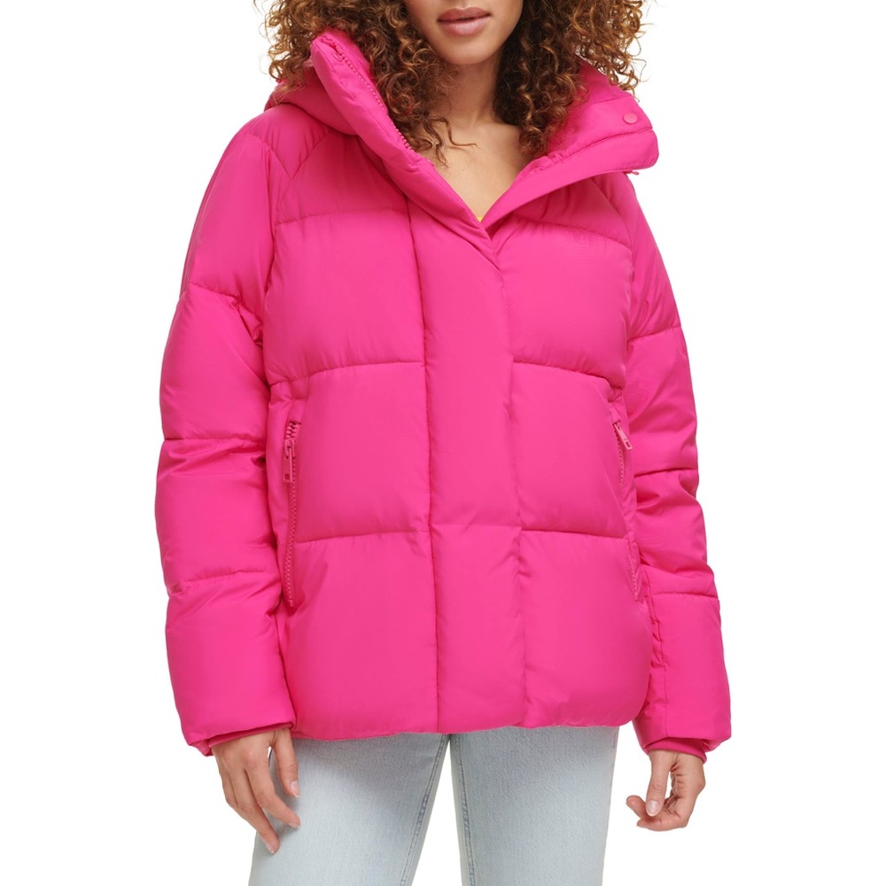 NWT Levi’s Hot Pink Selma Hooded‎ Puffer Jacket – XS